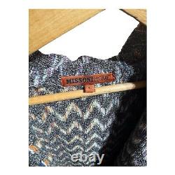 Missoni Mens Hooded Bathrobe Cotton Italy Robe Belt Coat Size L
