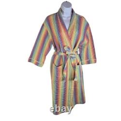 Missoni rainbow waffle turkish cotton bath robe italy medium Unisex