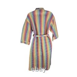 Missoni rainbow waffle turkish cotton bath robe italy medium Unisex