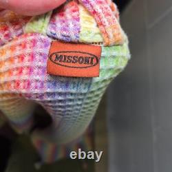 Missoni rainbow waffle turkish cotton bath robe italy medium Unisex