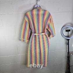 Missoni rainbow waffle turkish cotton bath robe italy medium Unisex
