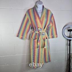 Missoni rainbow waffle turkish cotton bath robe italy medium Unisex