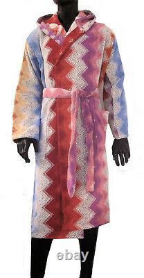 Missonihome Bath Robe Cotton Selma 159 Hooded Large Anemones Collection