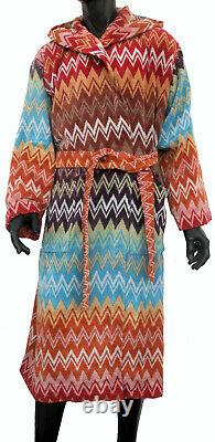 Missonihome Hooded Bath Robe Otello Unisex Size Large Cotton 2 Pockets