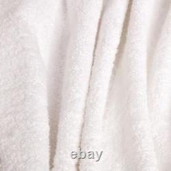 Mitre Comfort Sandringham Men's Bathrobe in White 100% Pure Cotton Large