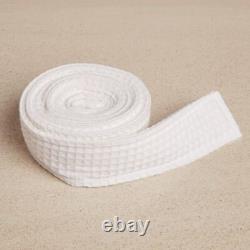 Mitre Essentials Honeycomb Spa Bathrobe Belt in White 100% Cotton Pack of 10