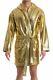 Modus Vivendi S/34-36 Dusk 2 Dawn Robe Gold Silver Hooded Kimono Bathrobe