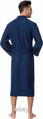 Morgenstern Dressing Gown Men Long Kimono Travel Bathrobe XL, Blue