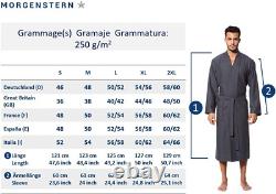 Morgenstern Dressing Gown Men Long Kimono Travel Bathrobe XL, Blue