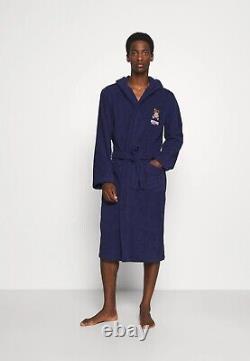 Moschino Bath robe Teddy-Motif Navy Blue Size M
