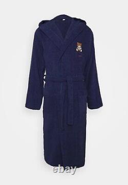 Moschino Bath robe Teddy-Motif Navy Blue Size M