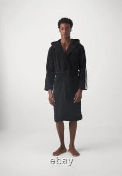 Moschino Tape Logo Bathrobe/Dressing Gown in Black Size M RRP £250