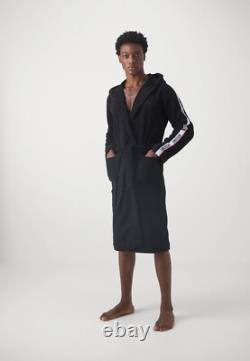 Moschino Tape Logo Bathrobe/Dressing Gown in Black Size M RRP £250