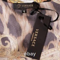 NEW $2195 VERSACE Unisex Barocco Animalier Belted Kimono SILK BATH Dressing ROBE