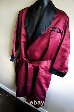 NEW Duke and Digham Sateen Satin Look Smoking Robe XL LSR-60828 Bathrobe o98