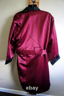 NEW Duke and Digham Sateen Satin Look Smoking Robe XL LSR-60828 Bathrobe o98