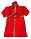 NEW Etro Men's Paisley Trim Hooded Terry Bathrobe Red Size Large L NWT $550