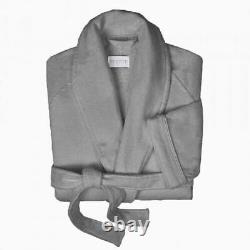 NEW Frette Velour Terry BATH Robe Shawl Collar Grey Gray S M L XL