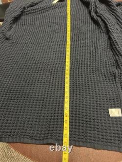 NEW Huckberry x Onsen Supima Cotton Large Waffle Bath Robe Luxurious Navy Unisex