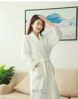 NEW Long robe men's 100% cotton kimono bathrobe towel bathrobe