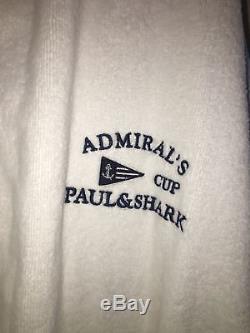 NEW Paul & Shark Jacket Bathrobe Accappatoio Swimm Giacca Men ADMIRALS 6XL WHITE
