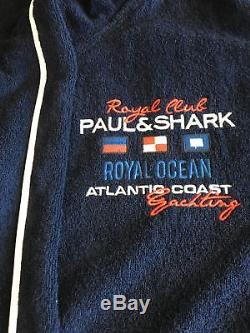 NEW Paul & Shark Jacket Bathrobe Accappatoio Swimm Giacca Uomo Men L Blue Navy