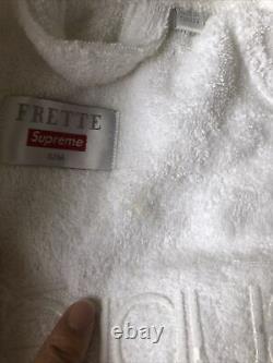 NEW Rare Supreme x Frette Terry Bathrobe Mens 15 S/S BOX LOGO White Robe