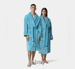 NEW Versace Unisex Barocco Bathrobe Azur Size L $2575
