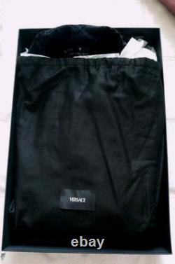 NWB $500.00 Versace Medusa Bathrobe Black Yellow Home Barocco Cotton Small 4-6