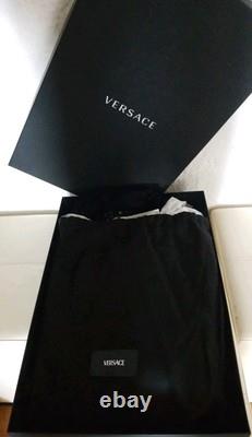NWB $500.00 Versace Medusa Bathrobe Black Yellow Home Barocco Cotton Small 4-6