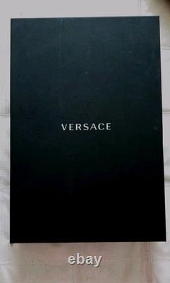 NWB $500.00 Versace Medusa Bathrobe Black Yellow Home Barocco Cotton Small 4-6