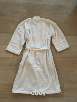 NWOT FRETTE 1860 White Terry Bathrobe L Turkish Cotton