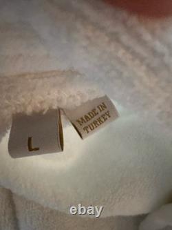 NWOT FRETTE 1860 White Terry Bathrobe L Turkish Cotton