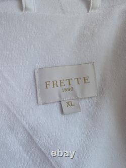 NWOT Frette Luxury Belted Double layer Terry Spa Bath Robe Unisex Size XL White
