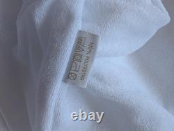 NWOT Frette Luxury Belted Double layer Terry Spa Bath Robe Unisex Size XL White