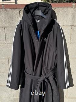 NWT $5400 BALENCIAGA x Adidas Runway Padded Bath Robe Black Sz XL
