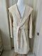 NWT $700 BOTTEGA VENETA Intrecciato Bath Robe L Beige