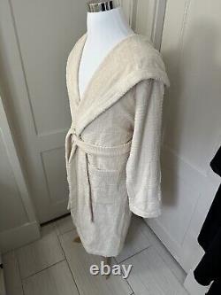 NWT $700 BOTTEGA VENETA Intrecciato Bath Robe L Beige