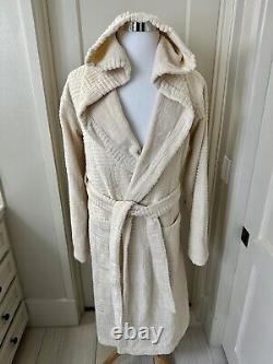 NWT $700 BOTTEGA VENETA Intrecciato Bath Robe L Beige