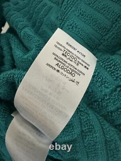 NWT $700 Bottega Veneta Mens Intrecciato Cotton Terry Bath Robe Blue M 656097 IT