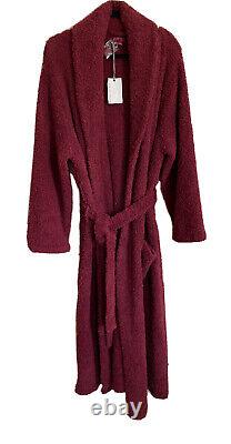 NWT Barefoot Dreams CozyChic Garnet Belted Long Bathrobe Pockets Size 2