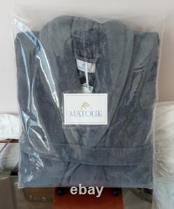 NWT Matouk Unisex Bathrobe-Smoke Gray-Size M/L-BRAND NEW & SEALED