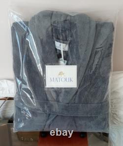 NWT Matouk Unisex Bathrobe-Smoke Gray-Size M/L-BRAND NEW & SEALED