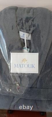NWT Matouk Unisex Bathrobe-Smoke Gray-Size M/L-BRAND NEW & SEALED