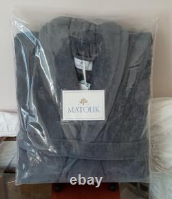 NWT Matouk Unisex Bathrobe-Smoke Gray-Size M/L-BRAND NEW & SEALED