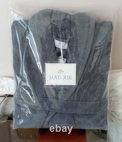 NWT Matouk Unisex Bathrobe-Smoke Gray-Size M/L-BRAND NEW & SEALED