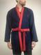 NWT Mens Bath Robe One Size 100% Turkish Cotton Navy BROOKS BROTHERS Logo $137