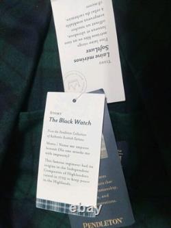 NWT Pendleton Black Watch Tartan Plaid Merino Wool Bathrobe Men's Small
