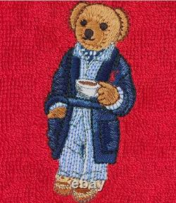 NWT RALPH LAUREN Big Polo Pony Plush Terry Bath Robe Red L/XL