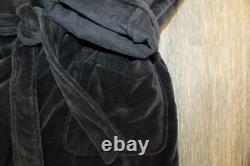 NWT RALPH LAUREN Big Polo Pony Plush Velour Bath Robe Black S/M
